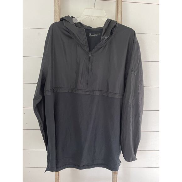 Under Armour Mens Sportstyle Wind Anorak Jacket L Windbreaker Fitted Hooded 2XL - Picture 1 of 6